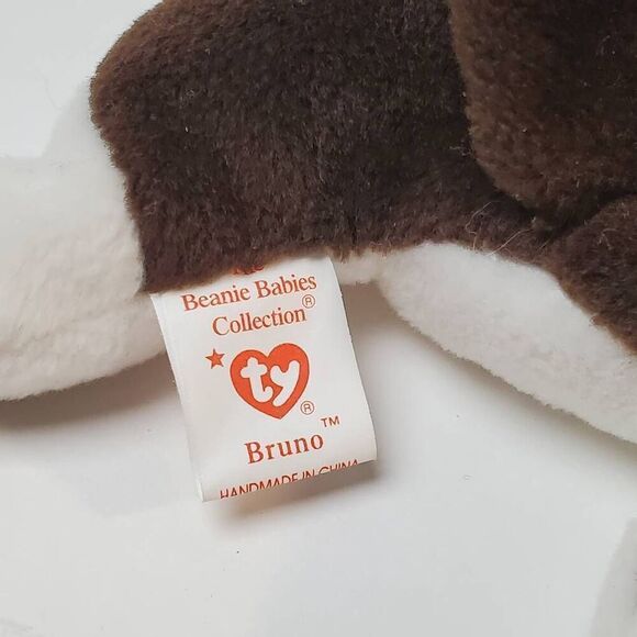 Ty Beanie Baby BRUNO the Dog Stuffed Animal Toy - Picture 5 of 7